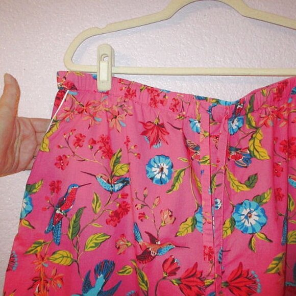 PrintFresh Hummingbird Haven Pajamas Size 1X Loungewear Set Top & Shorts 2 Piece - Picture 11 of 14
